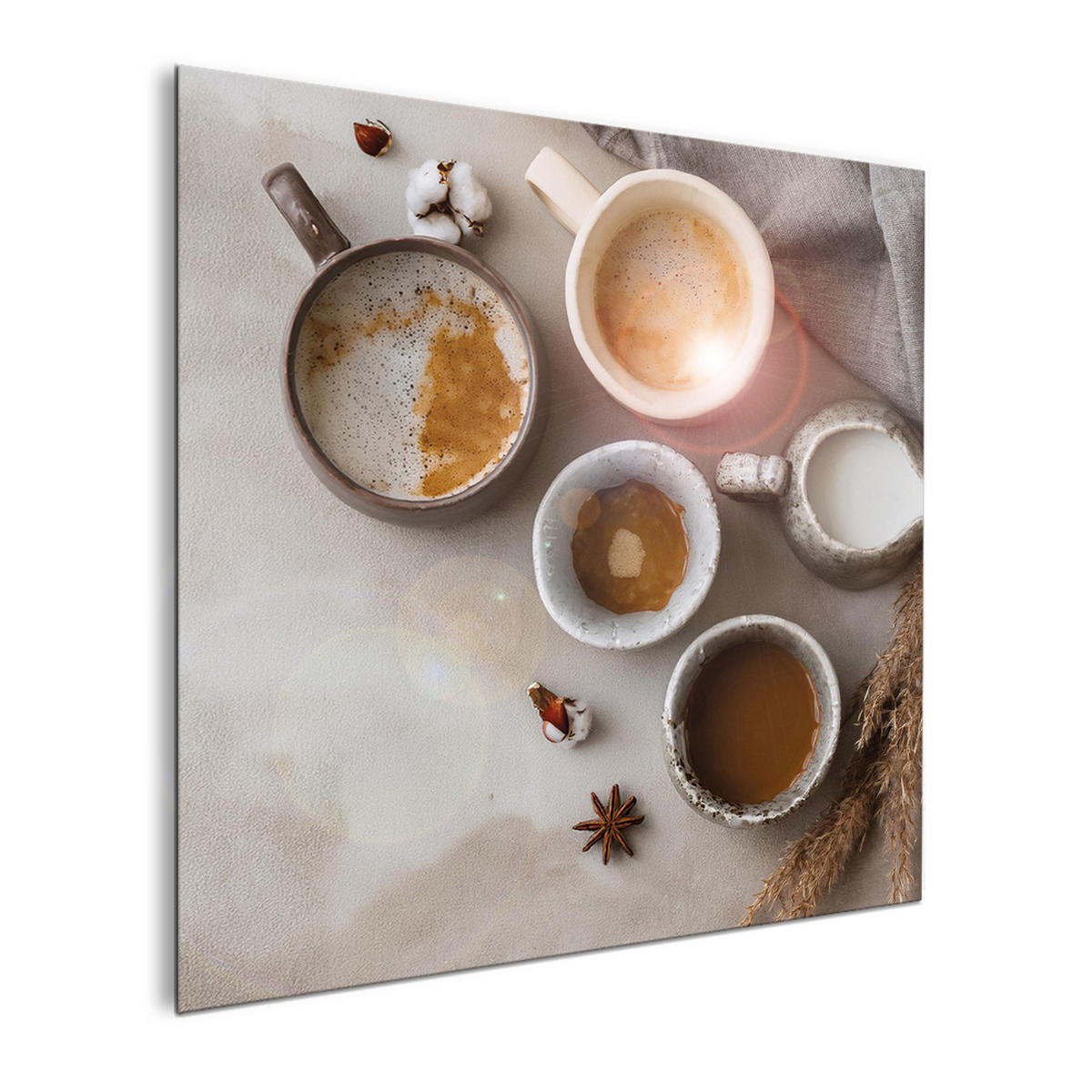 GLASBILD 30x30 cm Küche grau - Beige, Glas (30/30cm) - artissimo