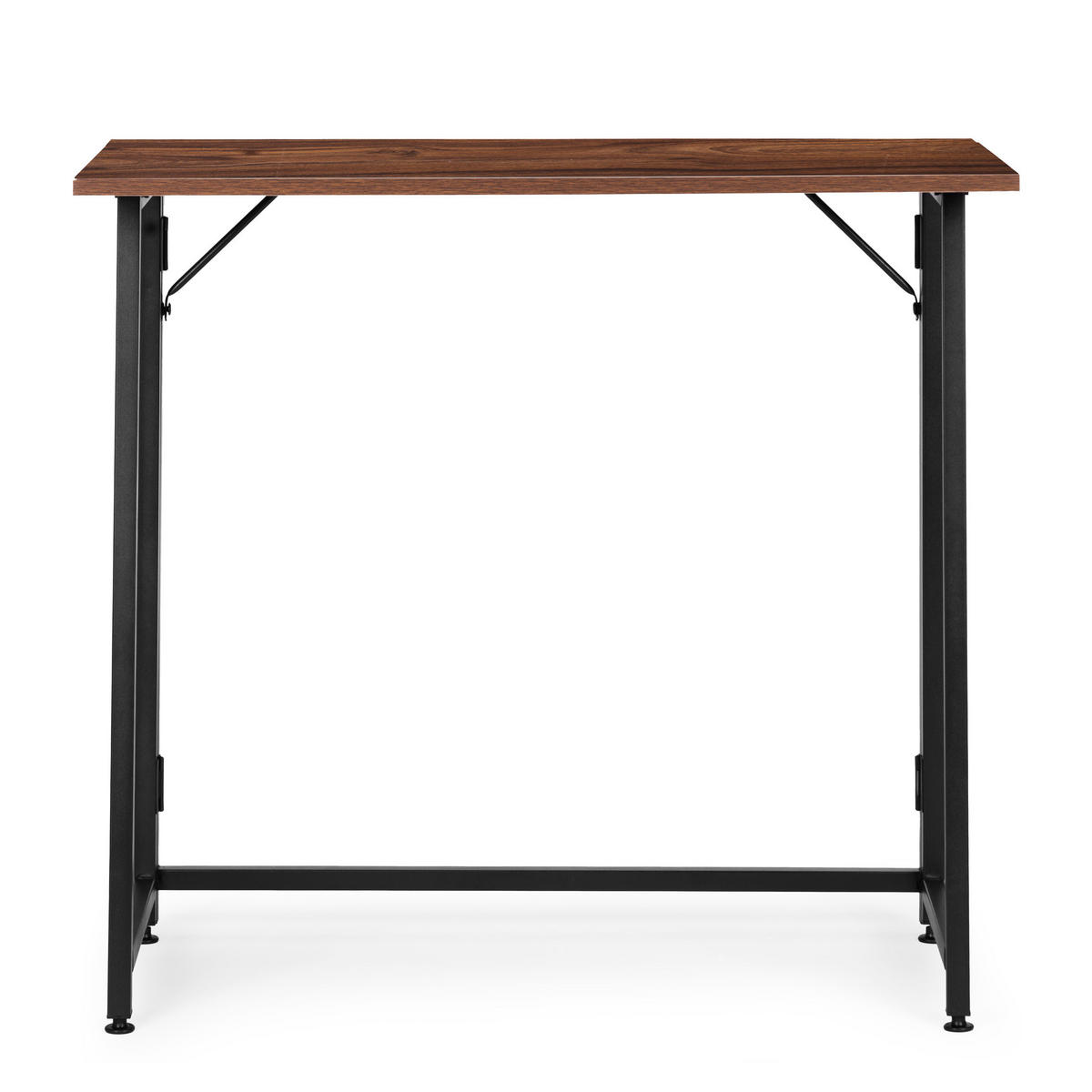 SCHREIBTISCH ARLO Nussbaum Dunkel - Schwarz - Dunkelbraun/Schwarz, Holzwerkstoff (45/80/76cm) - Mat-Haus