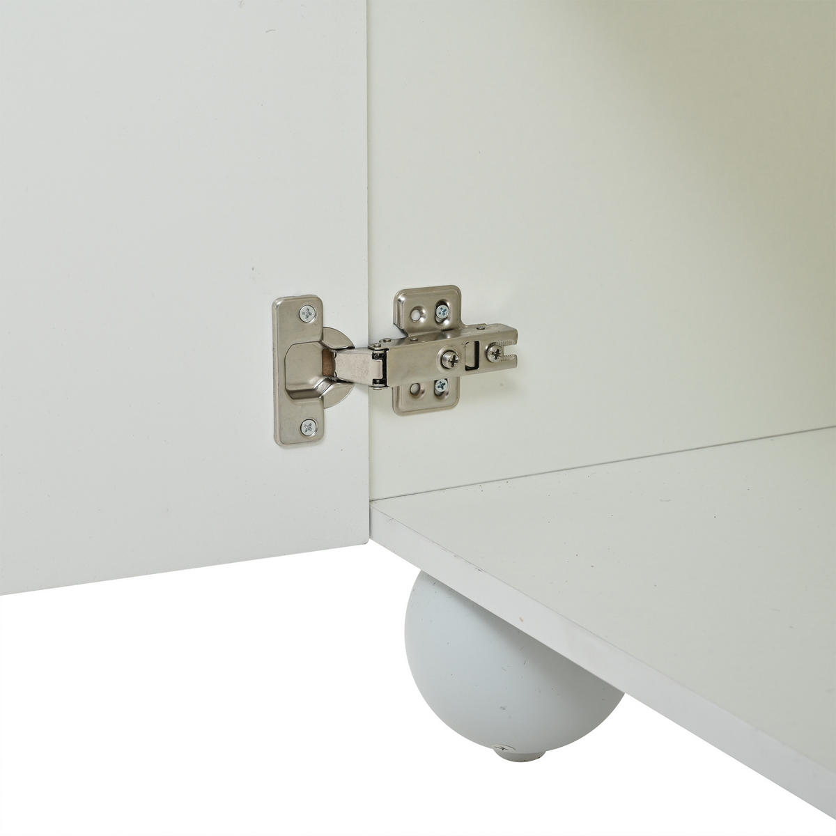 TV-SCHRANK weiß aus Spanplatte mit bedruckten Türen 200 × 40 × 44 cm - Weiß, Holzwerkstoff (200/44/40cm) - Luhomfu