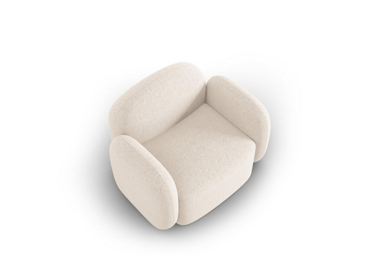 SESSEL Blair aus Chenille-Stoff beige clair melange - Beige, Textil (87/80/119cm) - Micadoni