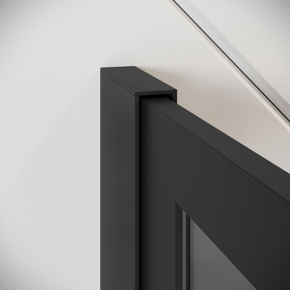 DUSCHWAND Essos - 80 x 200 cm - Schwarz - Walk-In Duschabtrennung aus Rauchglas - Anthrazit/Schwarz, Glas (80/200cm) - Badplaats