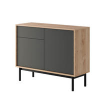 KOMMODE Basic Jackson Hickory / graphit 104 / 39 / 84cm - Graphitfarben/Braun, Holz/Holzwerkstoff (104/84/39cm) - Feldmann-Wohnen