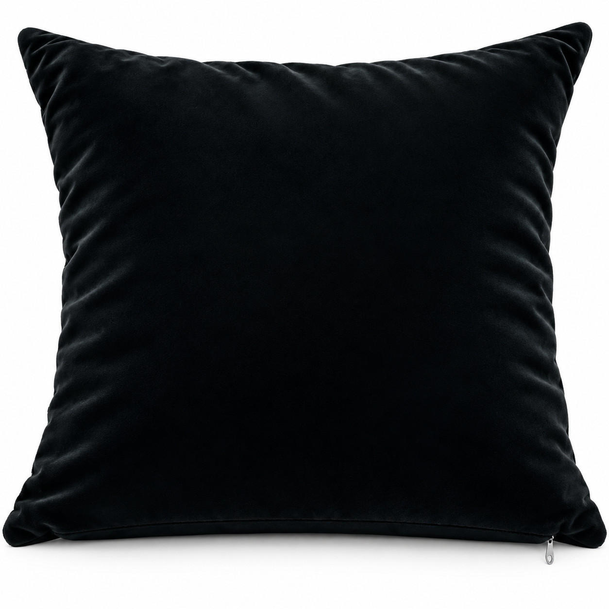 KISSENBEZUG Schwarz 40x40 Samt weich - Schwarz, Textil (40/40cm) - TiborTex