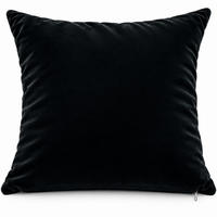 KISSENBEZUG Schwarz 40x40 Samt weich - Schwarz, Textil (40/40cm) - TiborTex