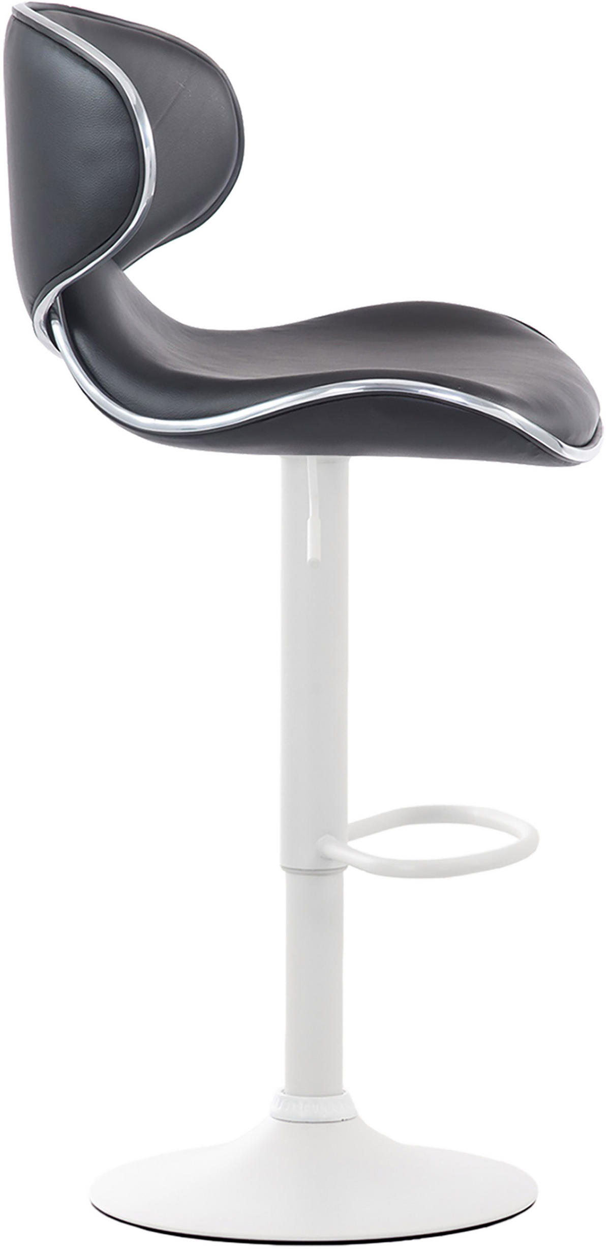 BARHOCKER 2er Set Las-Mallorcas Kunstleder weiß schwarz - Schwarz/Weiß, Kunststoff/Metall (46/108/49cm) - TPFLiving
