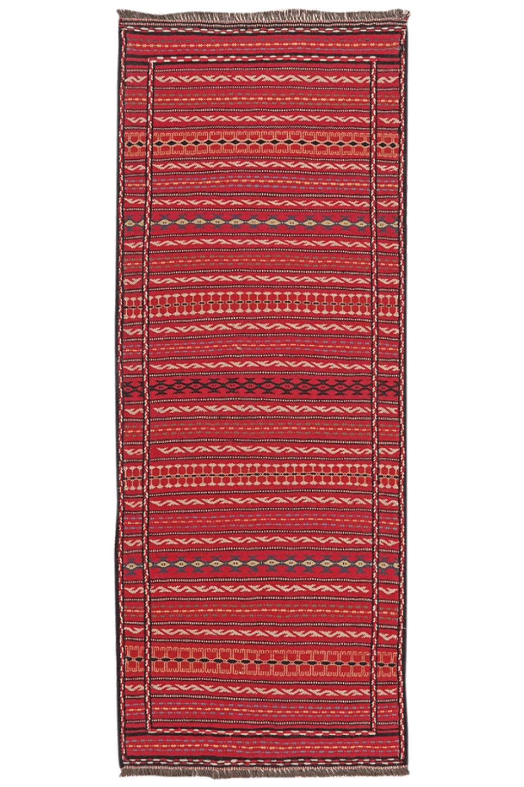 Looma Kelim-Läufer Mehrfarbig, Rot 77x200 cm