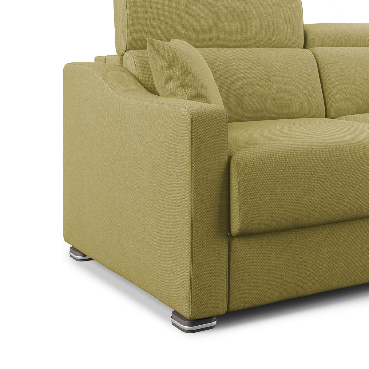 SCHLAFSOFA Amber - Gelb, Textil (211/100/98cm) - Divani.store