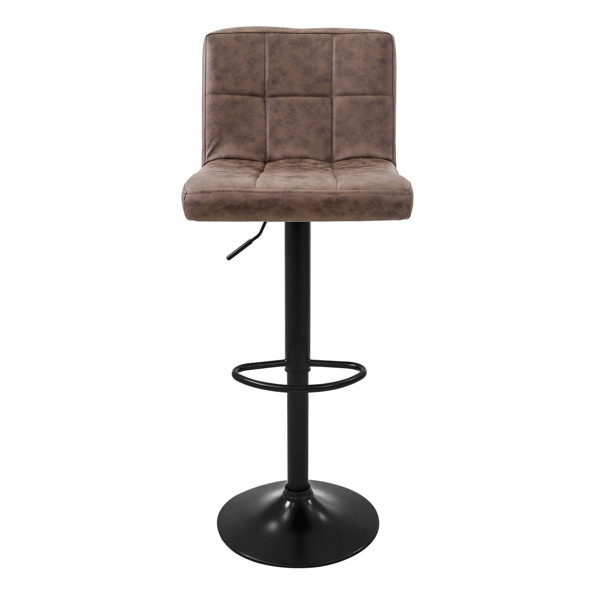 BARHOCKER Microfaser braun 2er Set - Braun, Metall (50/112/45cm) - ML-DESIGN