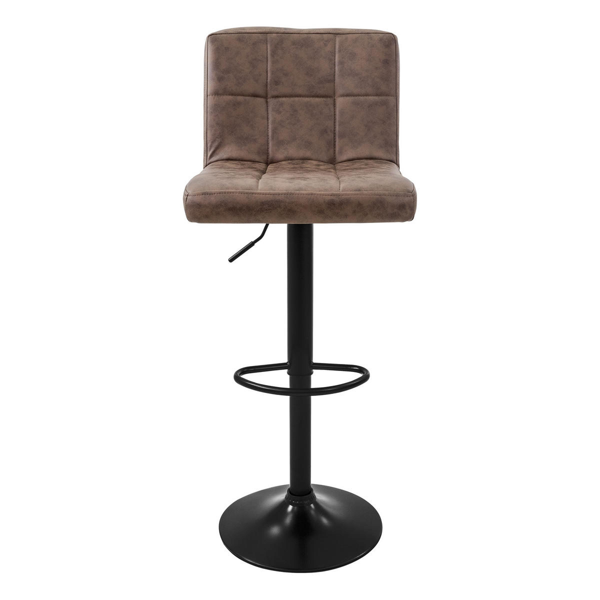 BARHOCKER Microfaser braun 2er Set - Braun, Metall (50/112/45cm) - ML-DESIGN