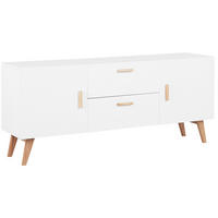 SIDEBOARD se 2 dveřmi Bílý Meet - bílá, kompozitní dřevo (160/70/42cm) - Beliani