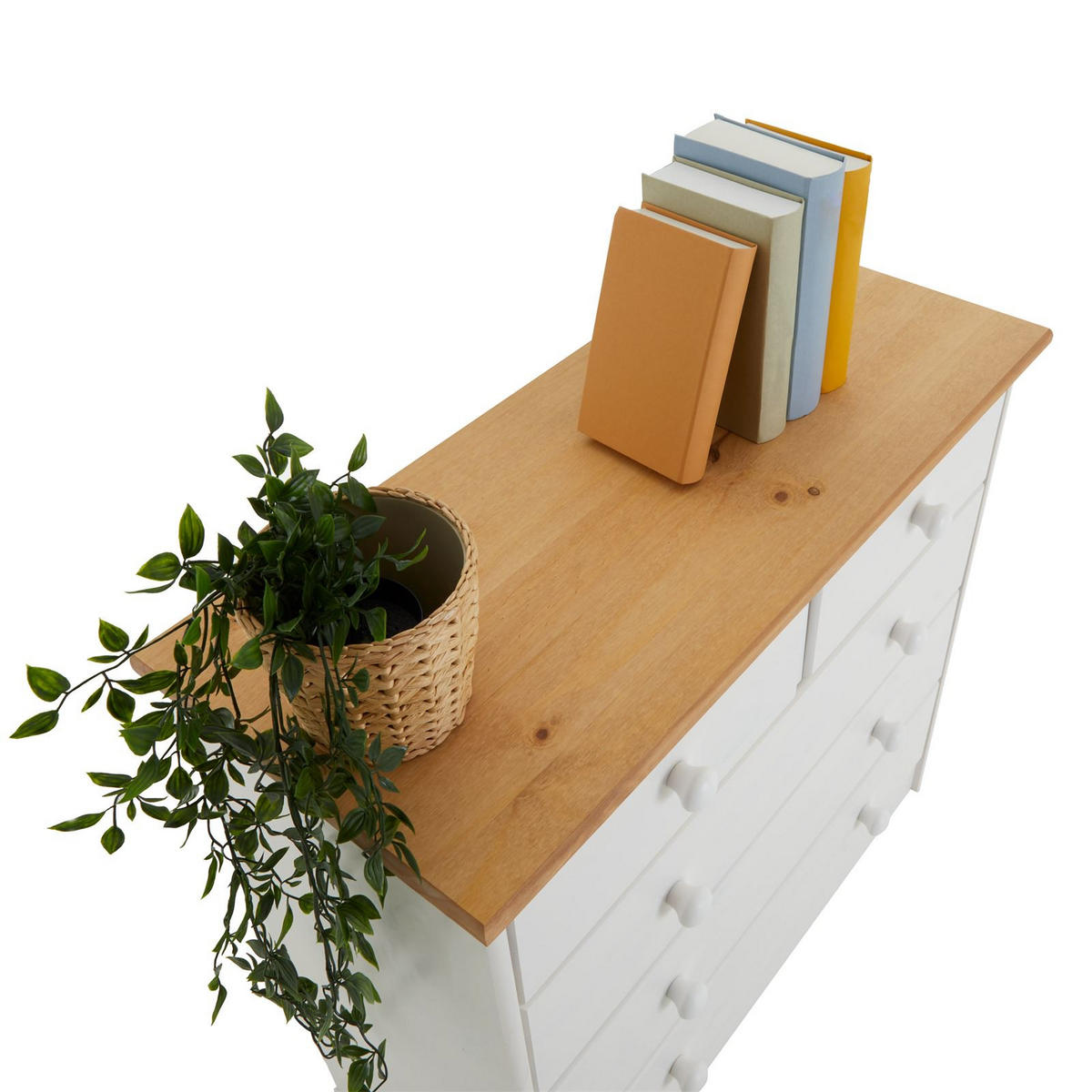 KOMMODE RONDO - Weiß/Braun, Holz (79/74/35cm) - IDIMEX