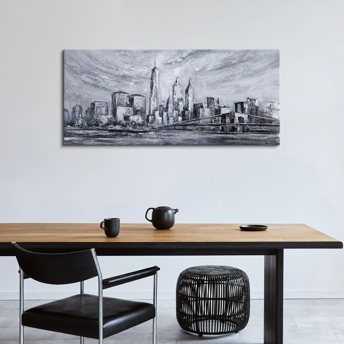 GEMÄLDE Architektur der Zeit auf Keilrahmen 115x50 cm - Multicolor, Holz (115/50cm) - YS-art gallery