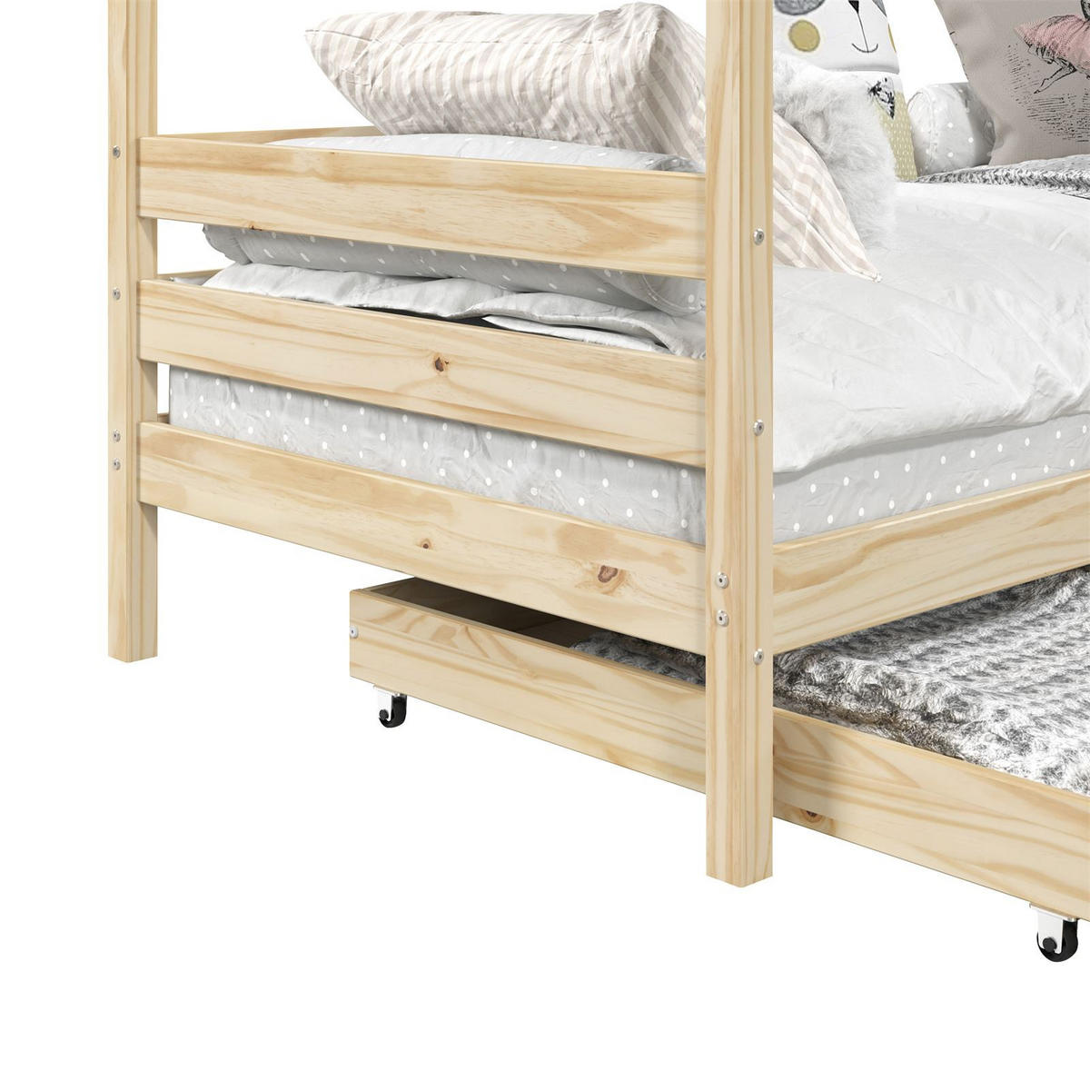 HAUSBETT CLIA 90X200 CM - Naturfarben, Holz (96/145/206cm) - IDIMEX