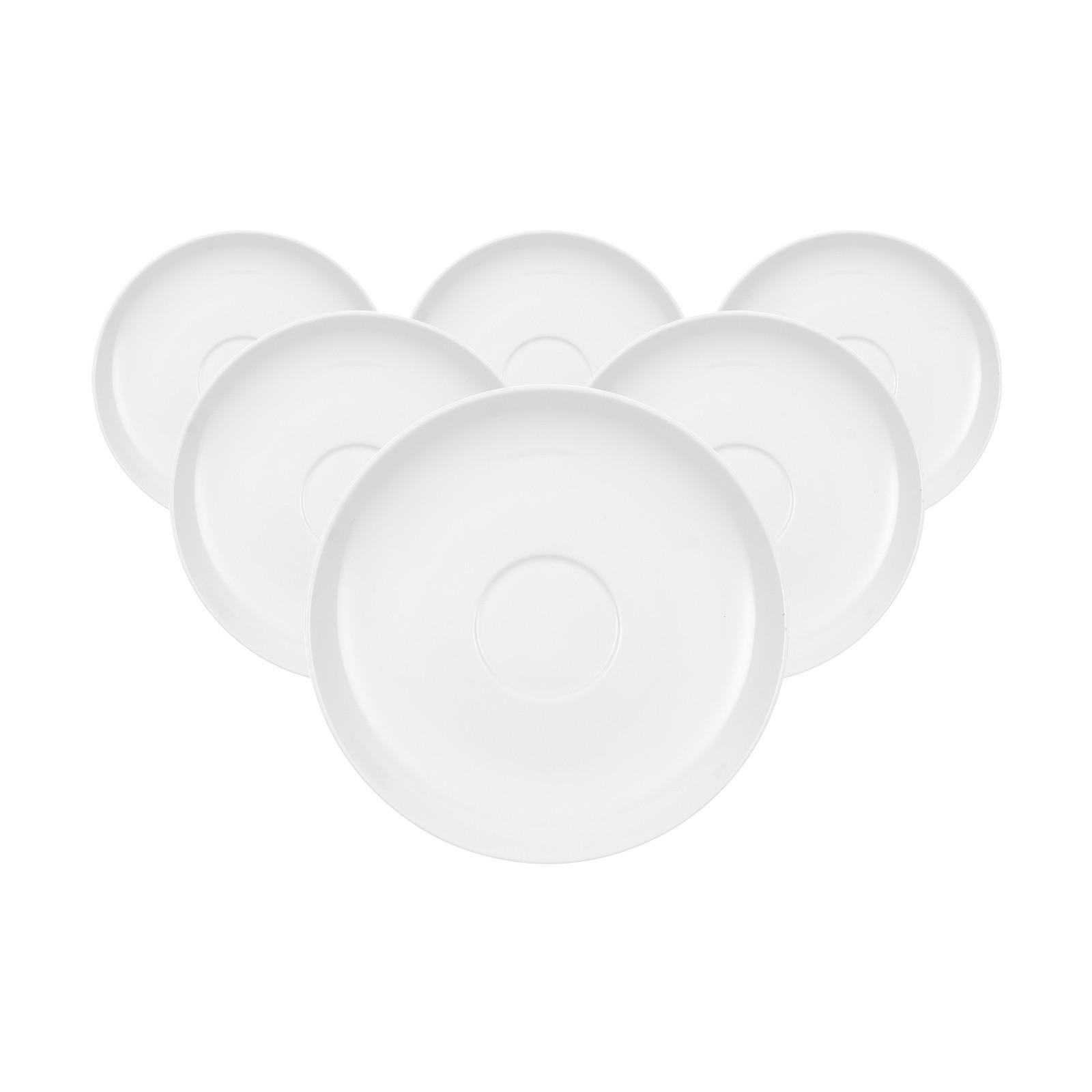 KAFFEEUNTERTASSEN Anmut weiß ø 17,9 cm 6er Set - Weiß, Keramik (17.9cm) - Villeroy & Boch