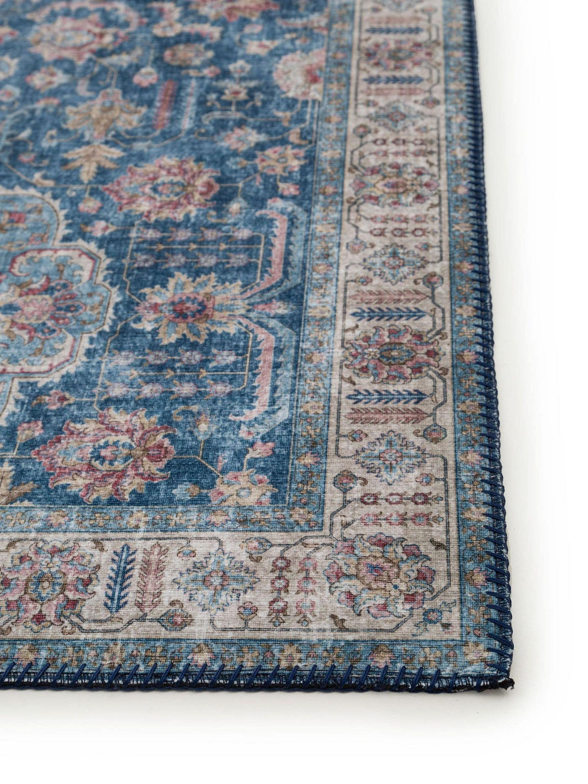 LÄUFER Laury Blau 80x240 cm - Blau, Kunststoff/Textil (80/1cm) - KUNSTLOFT