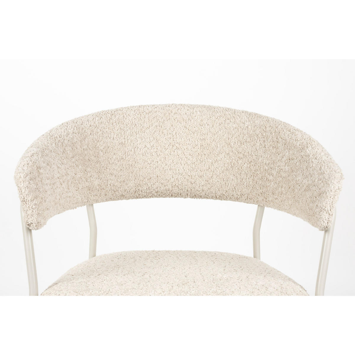ESSZIMMERSTUHL Zeri Creme/ Weiß - 2 er Set - Creme, Metall (59.5/79/51.5cm) - Housecraft Living