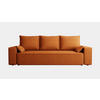 SOFA Veno mit Bettkasten und Schlaffunktion, Couch, Schlafsofa, Velourstoff - Rostfarben, Holzwerkstoff (242/85/95cm)