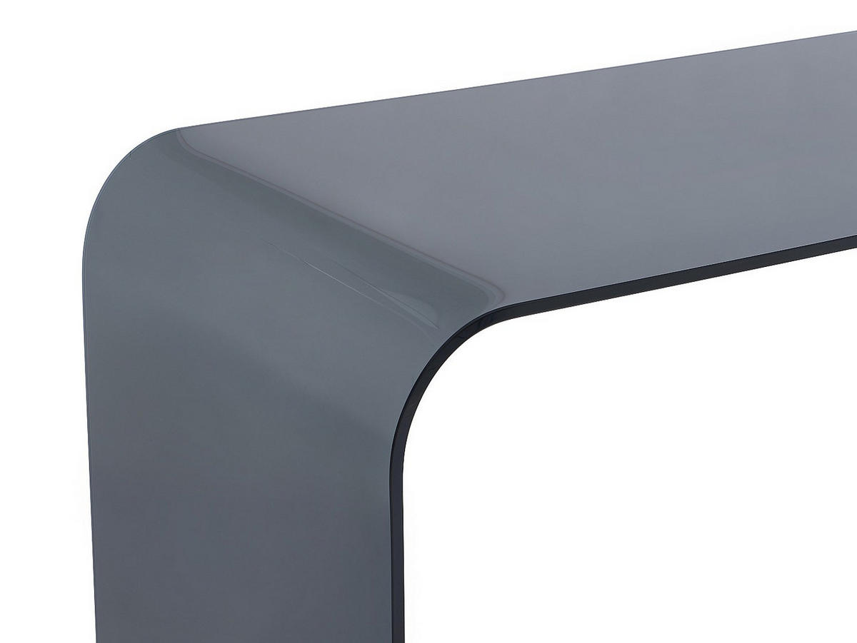 SCHREIBTISCH - 120 cm x 60 cm - glas - anthrazitgrau Kardemo - Anthrazit, Glas (120/60/75cm) - Vente-Unique