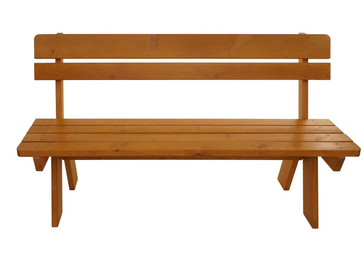 GARTENBANK 86x148x54cm Sitzhöhe 45cm Massiv-Holz 148cm Honigfarben - Gelb, Holz (148/86/54cm) - PROREGAL