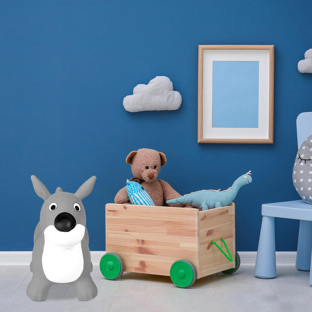 HÜPFTIER - Grau, Kunststoff (25/45/53cm) - Relaxdays