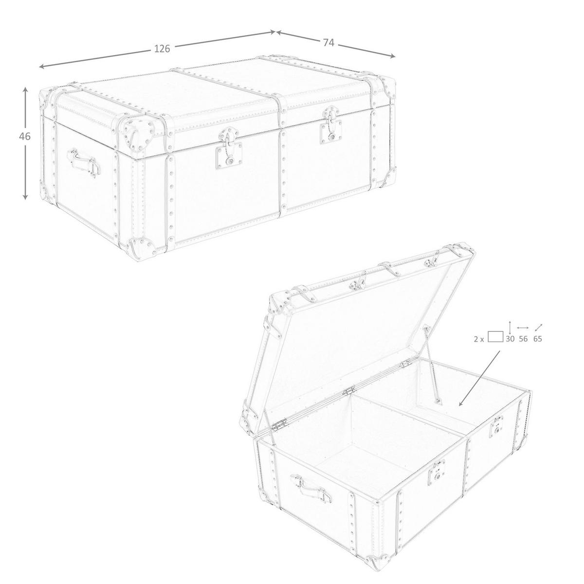 BRAUNER Lederkoffer 126/74/46 cm - Braun, Leder (74/126/46cm) - ANGEL CERDA