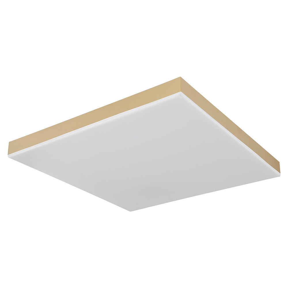 LED DECKENLEUCHTE Messing Opal - Messingfarben, Metall (45/45/6.5cm) - Globo Lighting