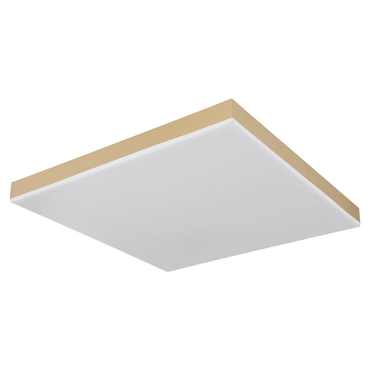 LED DECKENLEUCHTE Messing Opal - Messingfarben, Metall (45/45/6.5cm) - Globo Lighting