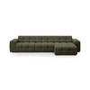 ECKSOFA rechts Kendal aus strukturiertem Stoff amazonasgrün 5 Sitzplätze - Waldgrün, Textil (173/357cm) - Micadoni
