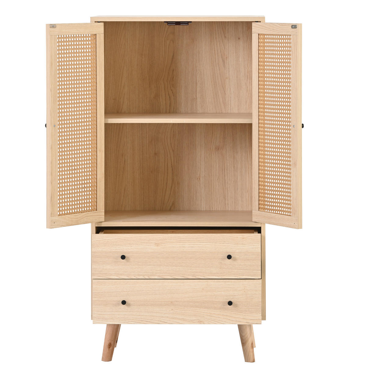 SIDEBOARD, TV-Tisch, 2 Türen, Schubladen, 60cm - Eichefarben, Holzwerkstoff (40/120/60cm) - FLIEKS