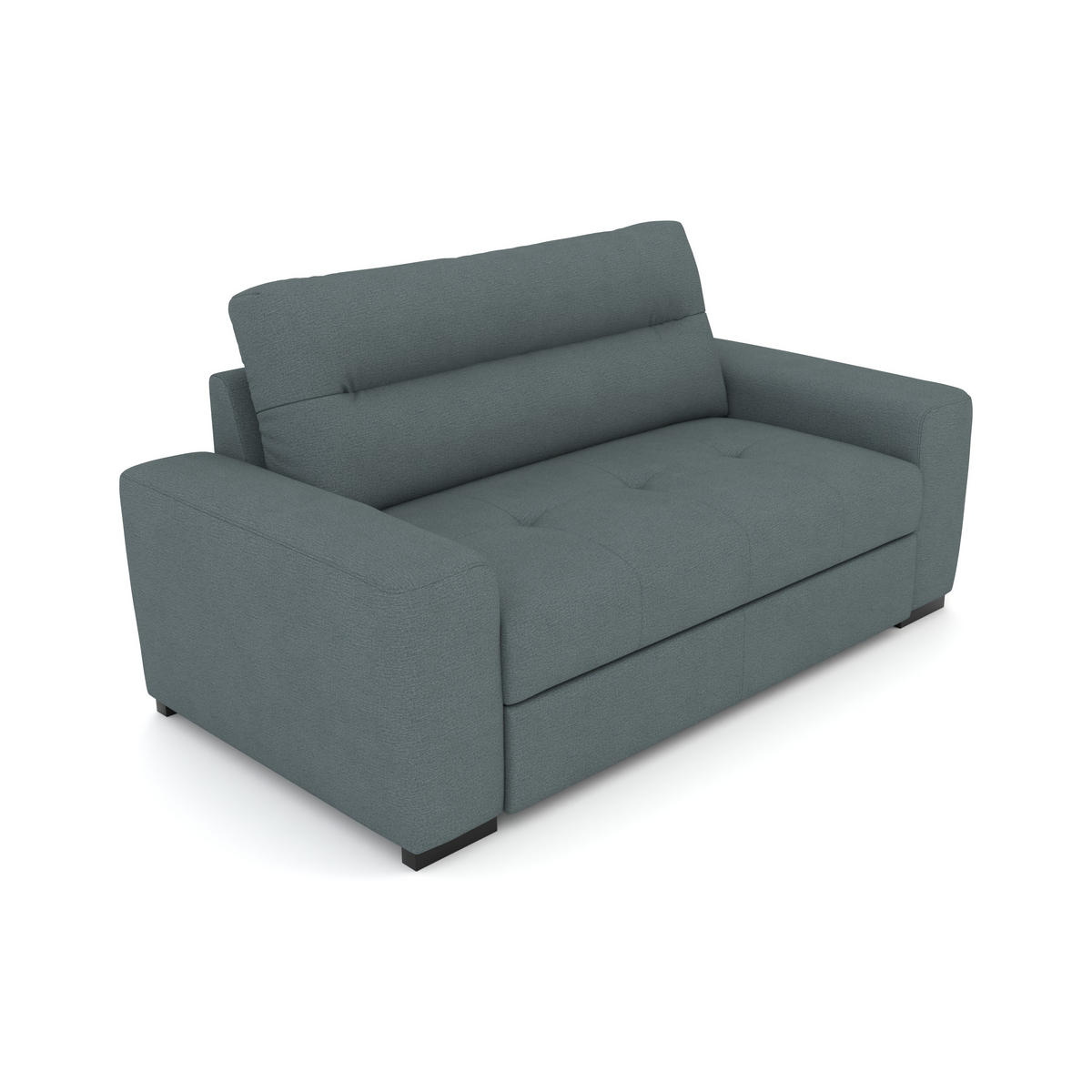 2-SITZER Carlisle Flachgewebe Grau 183/97/93 cm - Blaugrau, Kunststoff/Textil (183/93/97cm) - foamnova