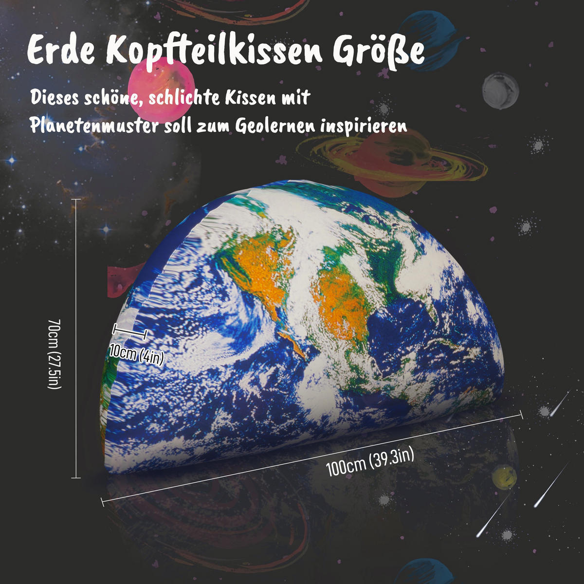 RÜCKENKISSEN passend für Kinderbetten Erde 100cm - Multicolor, Textil (10/100cm) - Vercart