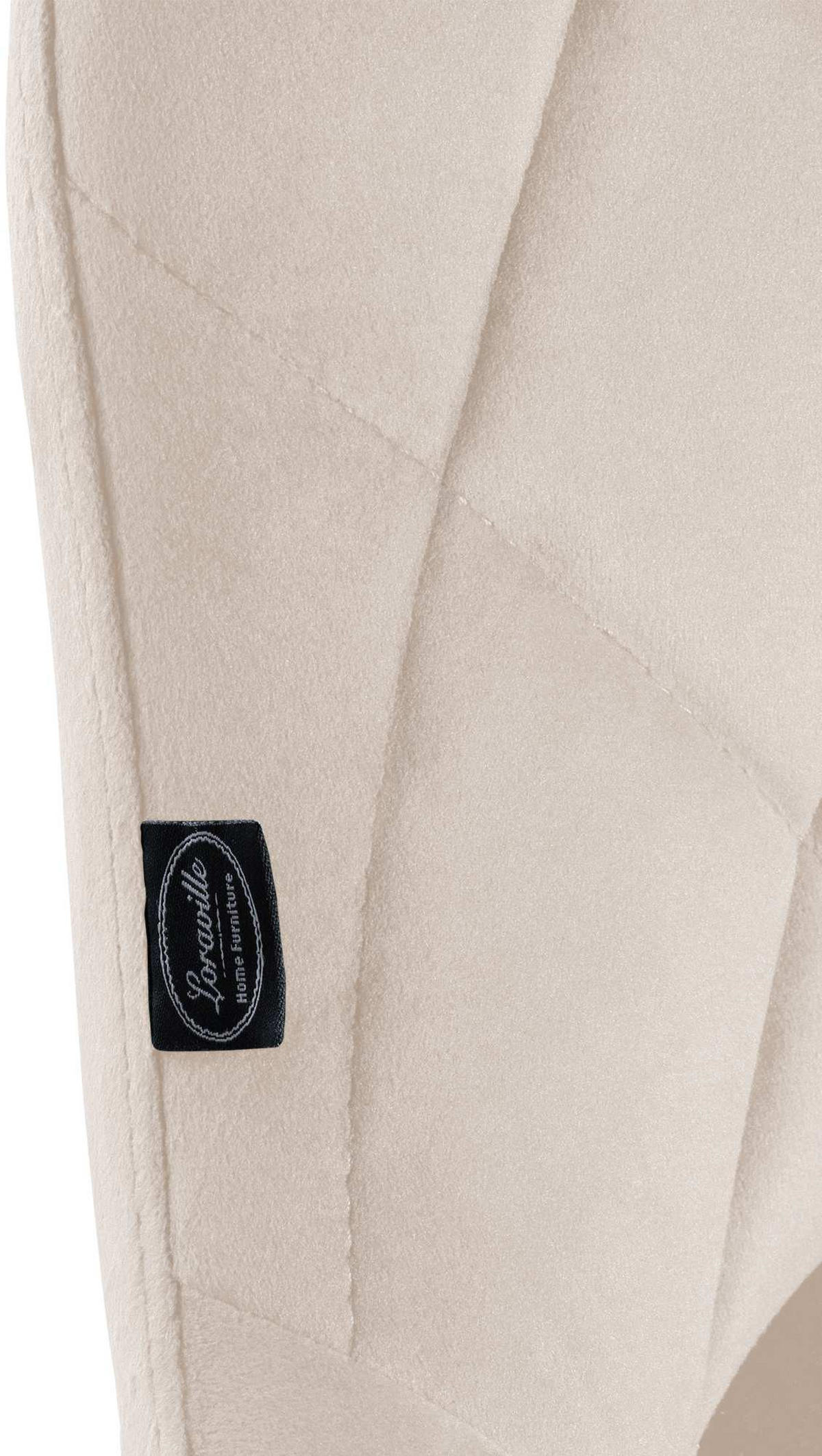 BARHOCKER Stoff creme - Creme/Schwarz, Textil/Metall (46/83/49cm) - CLP