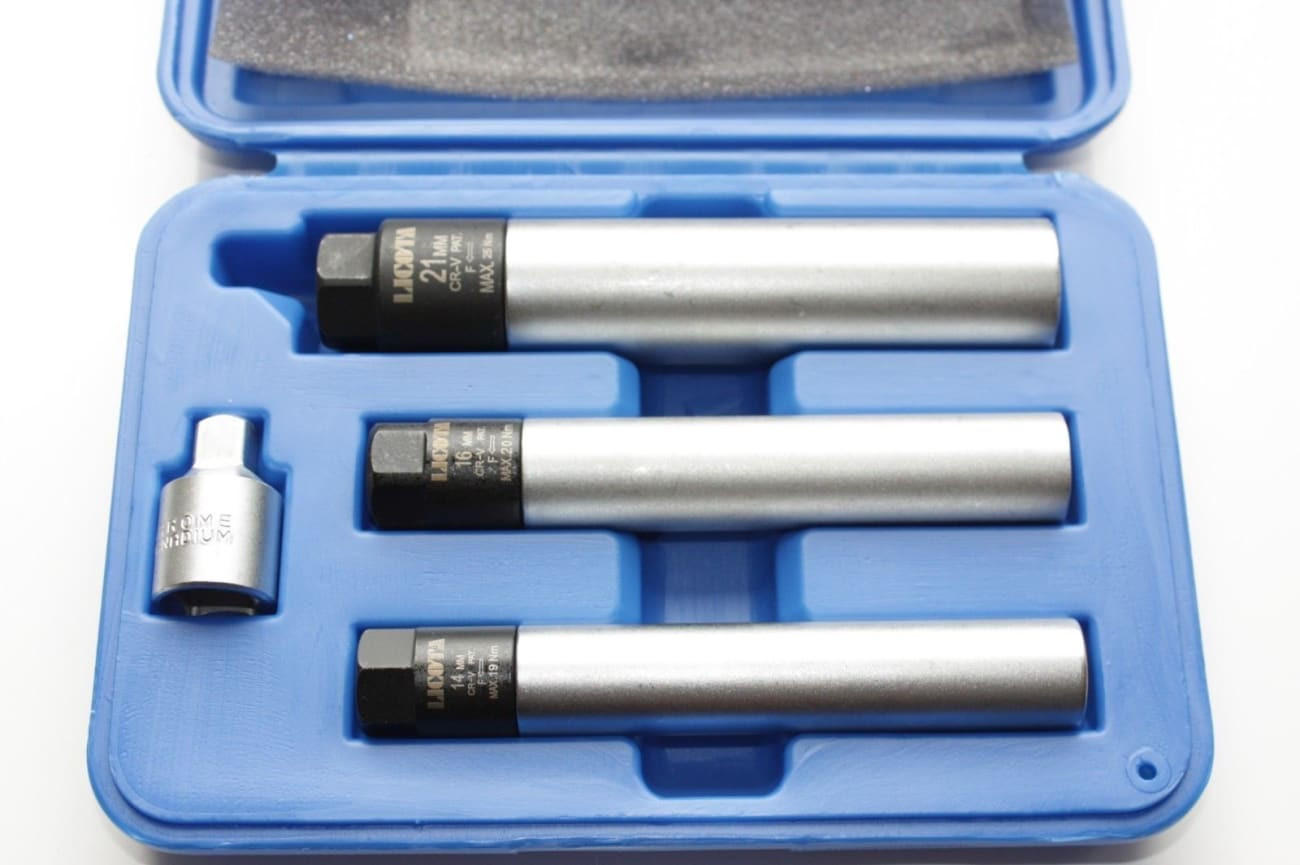 STECKNUSS-SATZ 3/8 Zoll, 4-teilig, für Schlagschrauber - Chromfarben, Metall (20/10/1cm) - BONI-SHOP