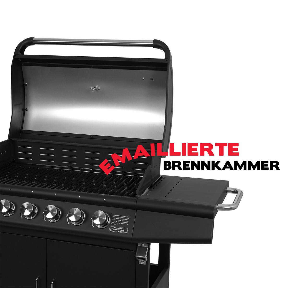 GASGRILL RED 6+1 - Schwarz, Metall (135/114/54cm) - TAINO