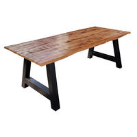 ESSTISCH DORA A - Beige/Schwarz, Holz/Metall (100/200/77cm) - SAM