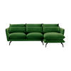 ECKSOFA Layla Rechts-Velluto 10 - Grün, Holz/Textil (278/160cm)