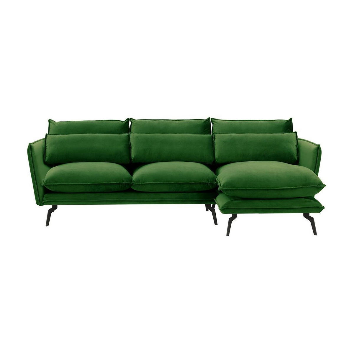 ECKSOFA Layla Rechts-Velluto 10 - Grün, Holz/Textil (278/160cm)
