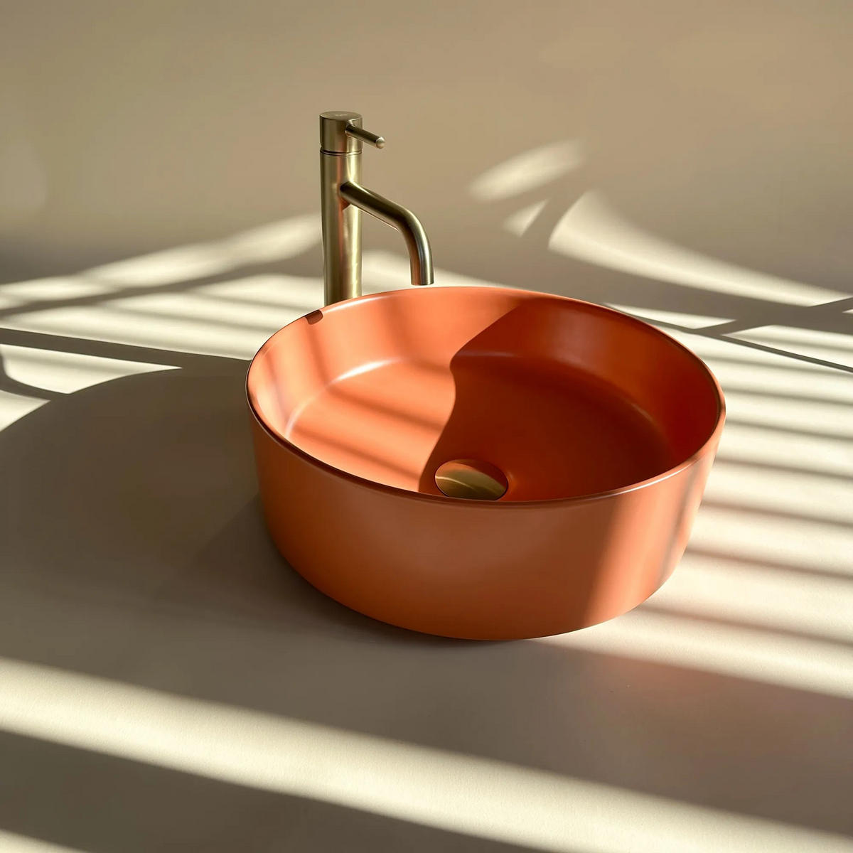 AUFSATZWASCHBECKEN Rea Sami Terra Matt - Orange, Keramik (36/11.5/36cm) - REA