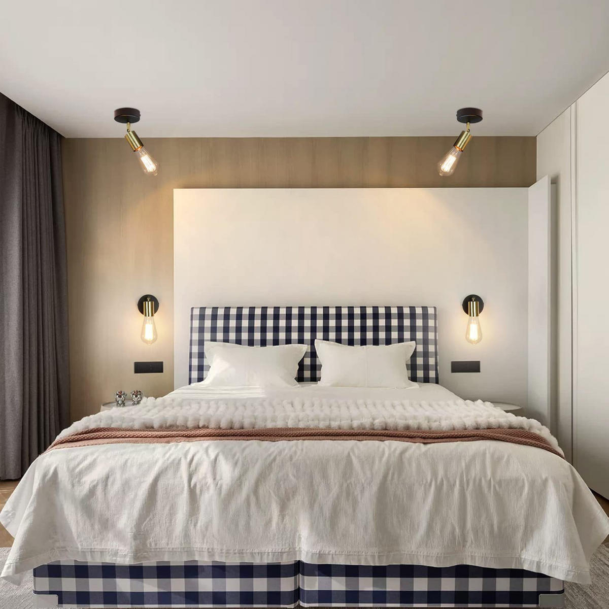 DECKENSTRAHLER Rakete 9/9/14.5cm - Goldfarben, Metall (9/9/14.5cm) - ZMH