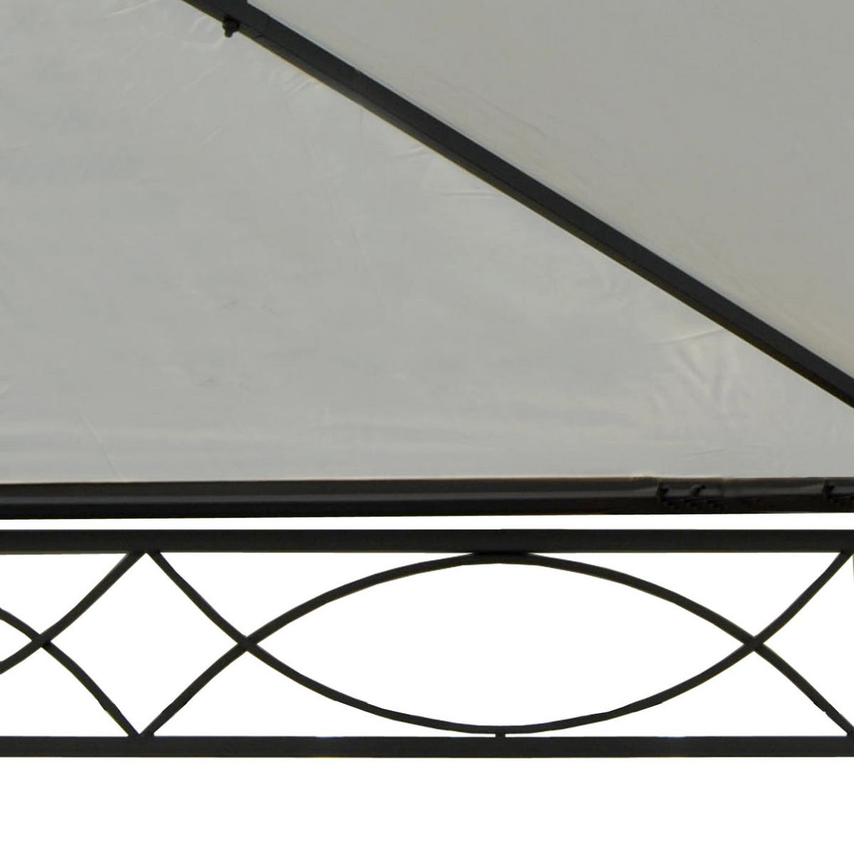 PERGOLA Cadiz 276x300x500cm Creme Seitenwand + Moskitonetz - Creme, Metall (300/276/500cm) - BERLINLODGE