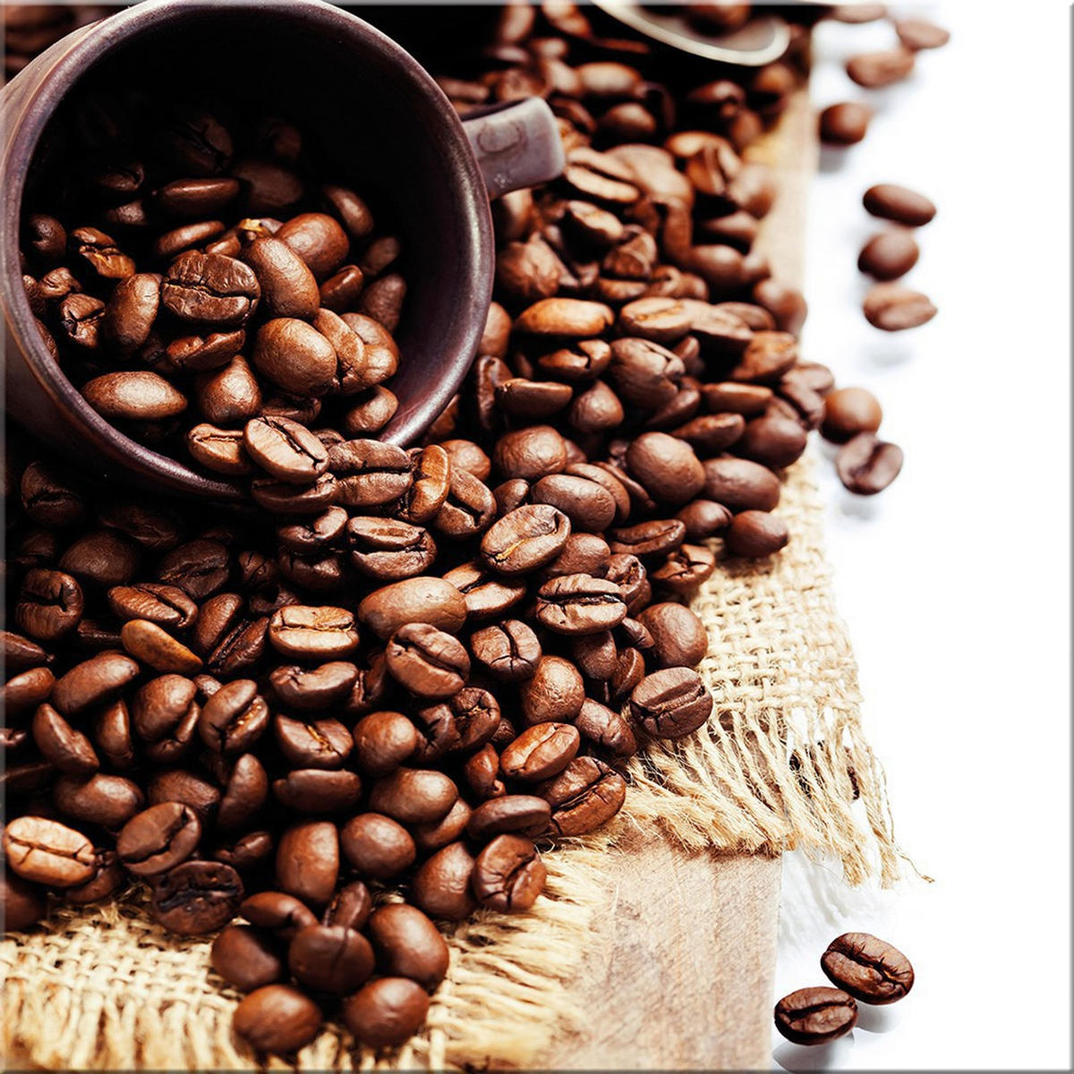 GLASBILD 30x30 cm Küche Kaffee - Beige, Glas (30/30cm) - artissimo