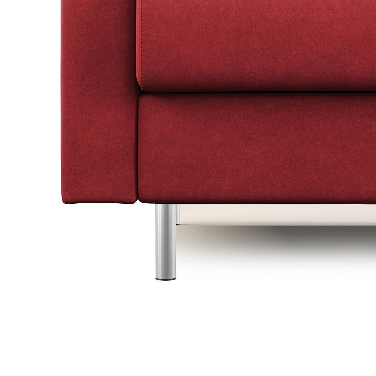 SCHLAFSOFA Megan - Rot, Textil (208/97/96cm) - Divani.store
