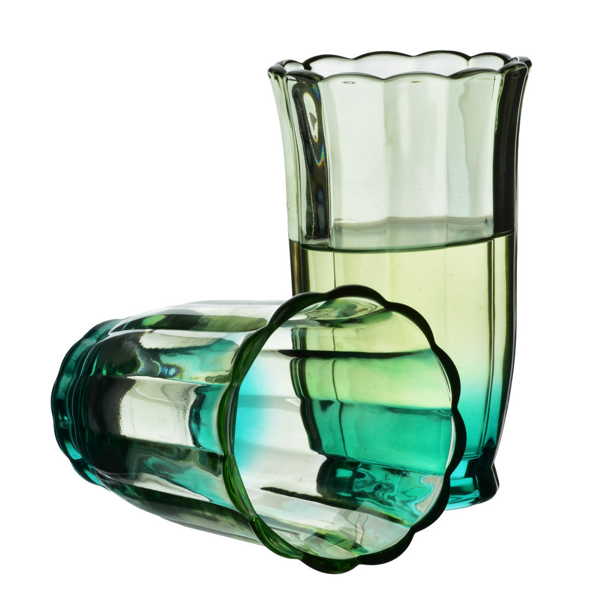 TRINKGLAS Vini Grün 8.5/8.5/15 cm Glas - Grün, Glas (0.45L) - Mondex