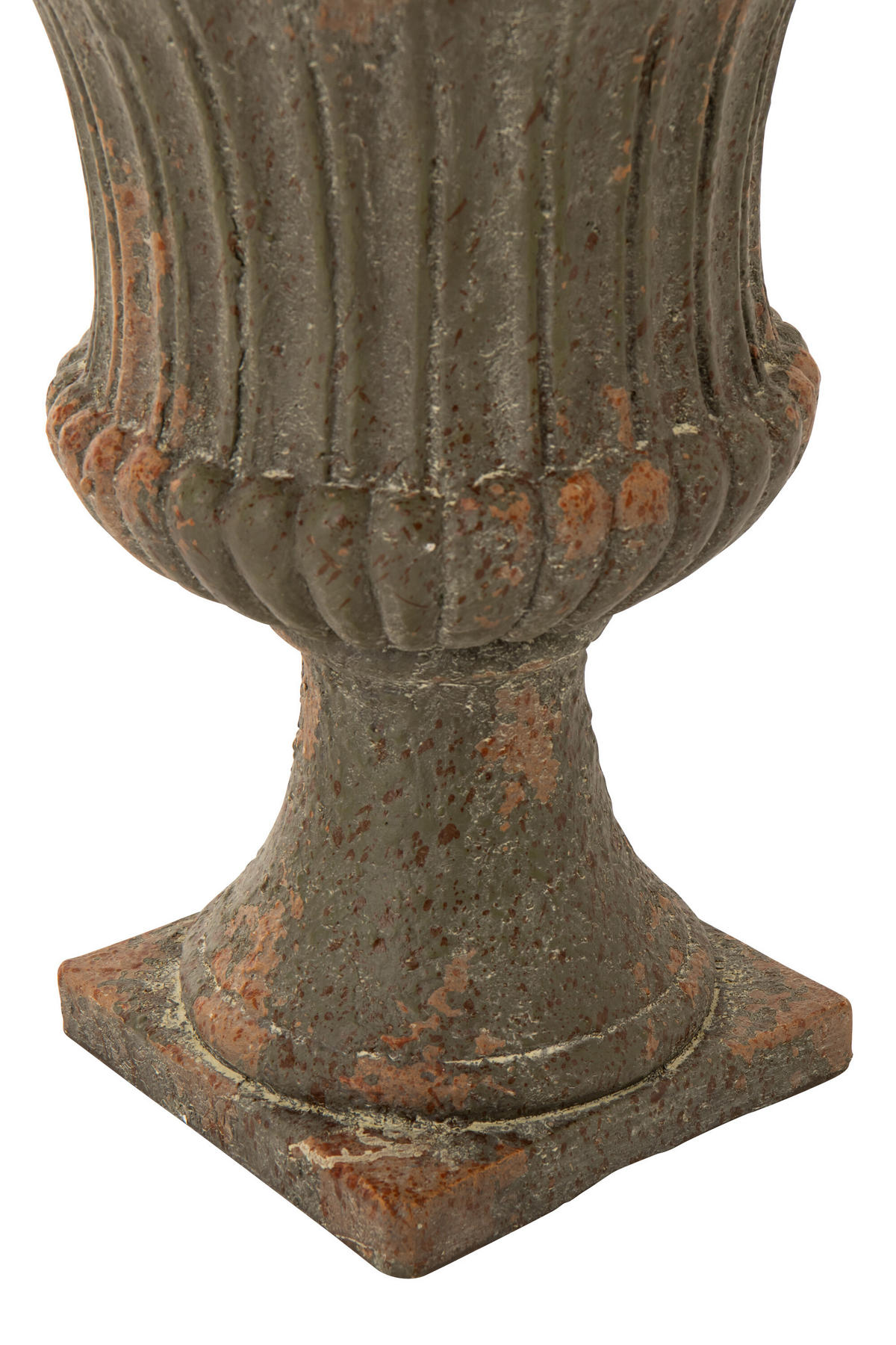 BLUMENTOPF ANTIK AUßEN Grün - Grün, Glas/Naturmaterialien (40/56cm) - J-Line