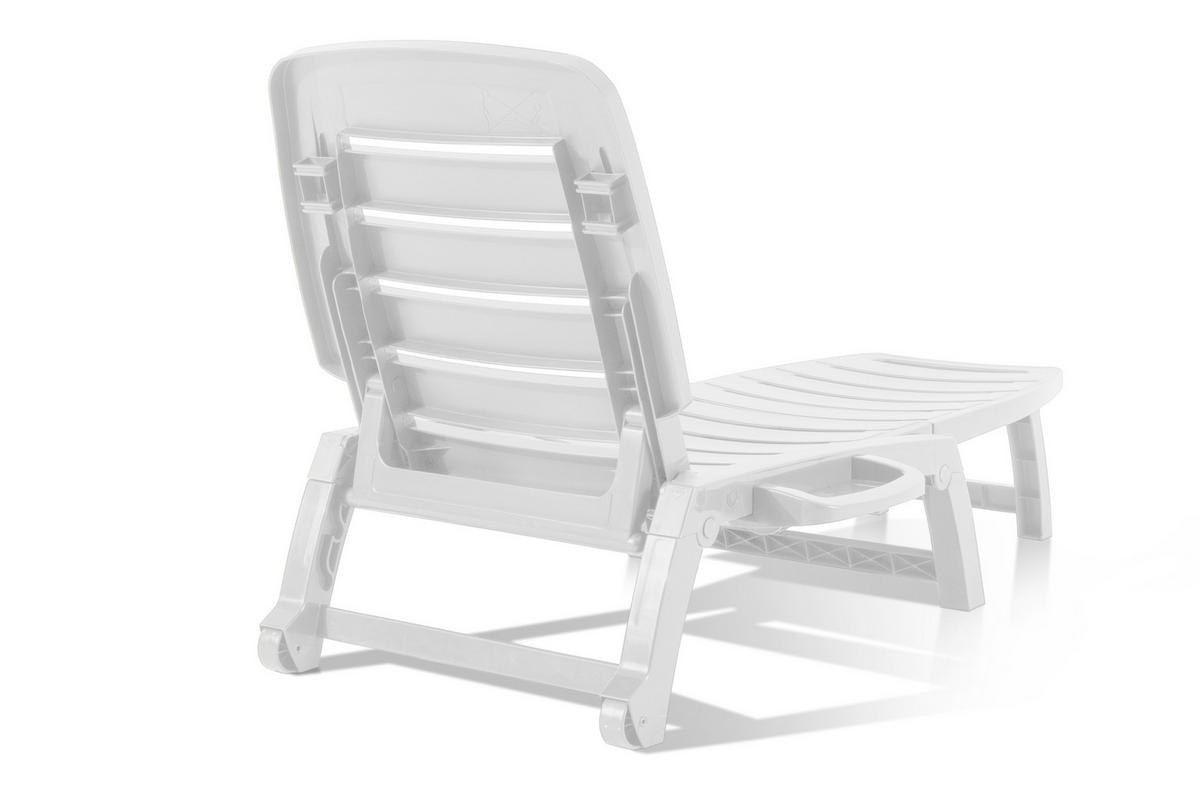 SONNENLIEGE BURRA 2-tlg, Weiß - Weiß, Kunststoff (64/87/146cm) - KONSIMO®
