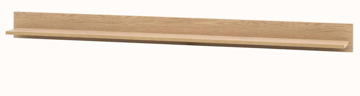 WANDBOARD Eiche, Wandregal 195 cm - Kaschmir/Eichefarben, Holzwerkstoff (195/15/17cm) - Furn.Design