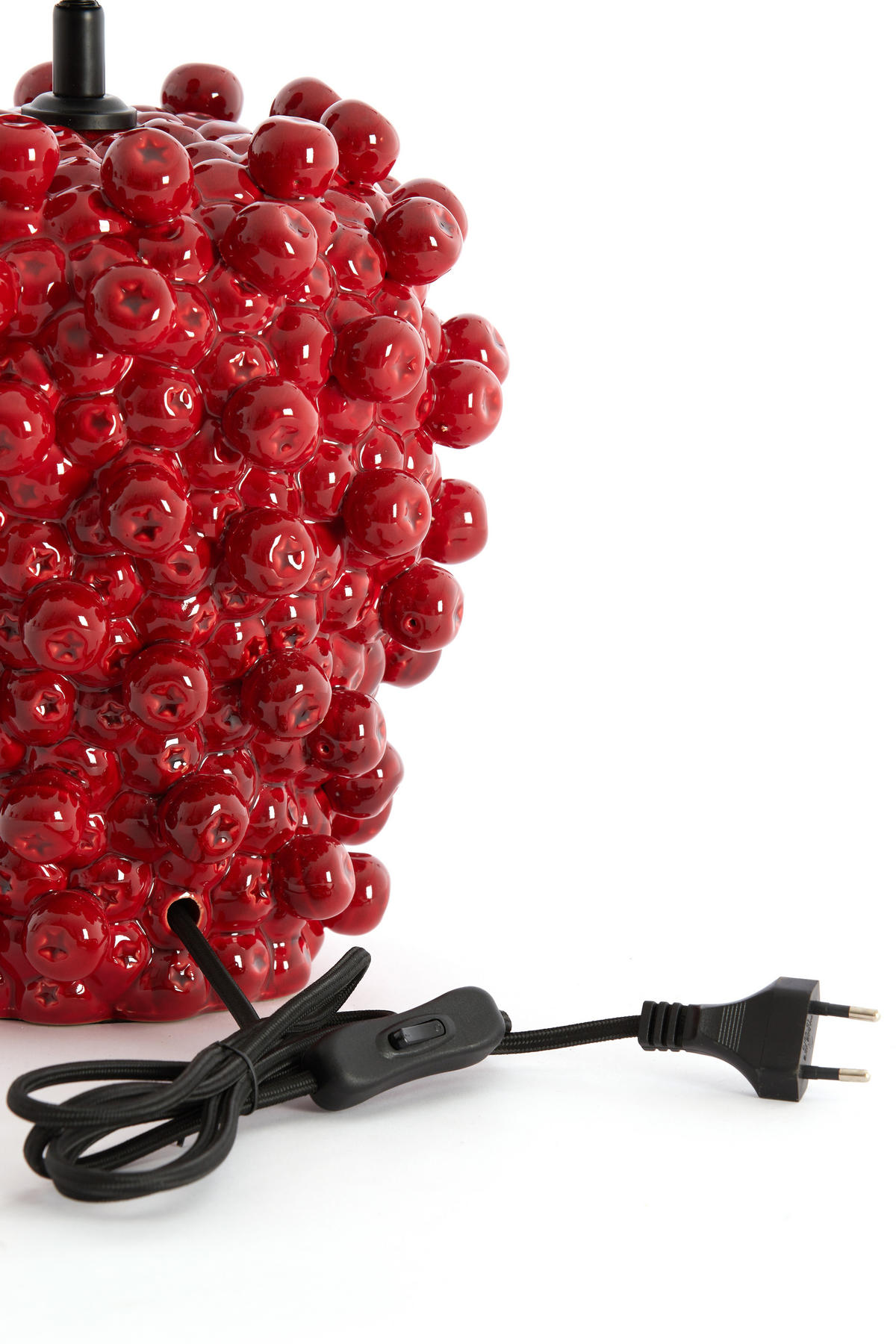 LAMPENSOCKEL Berries Rot 25.5/25/27 cm - Rot, Keramik (25.5/25/27cm) - Light & Living