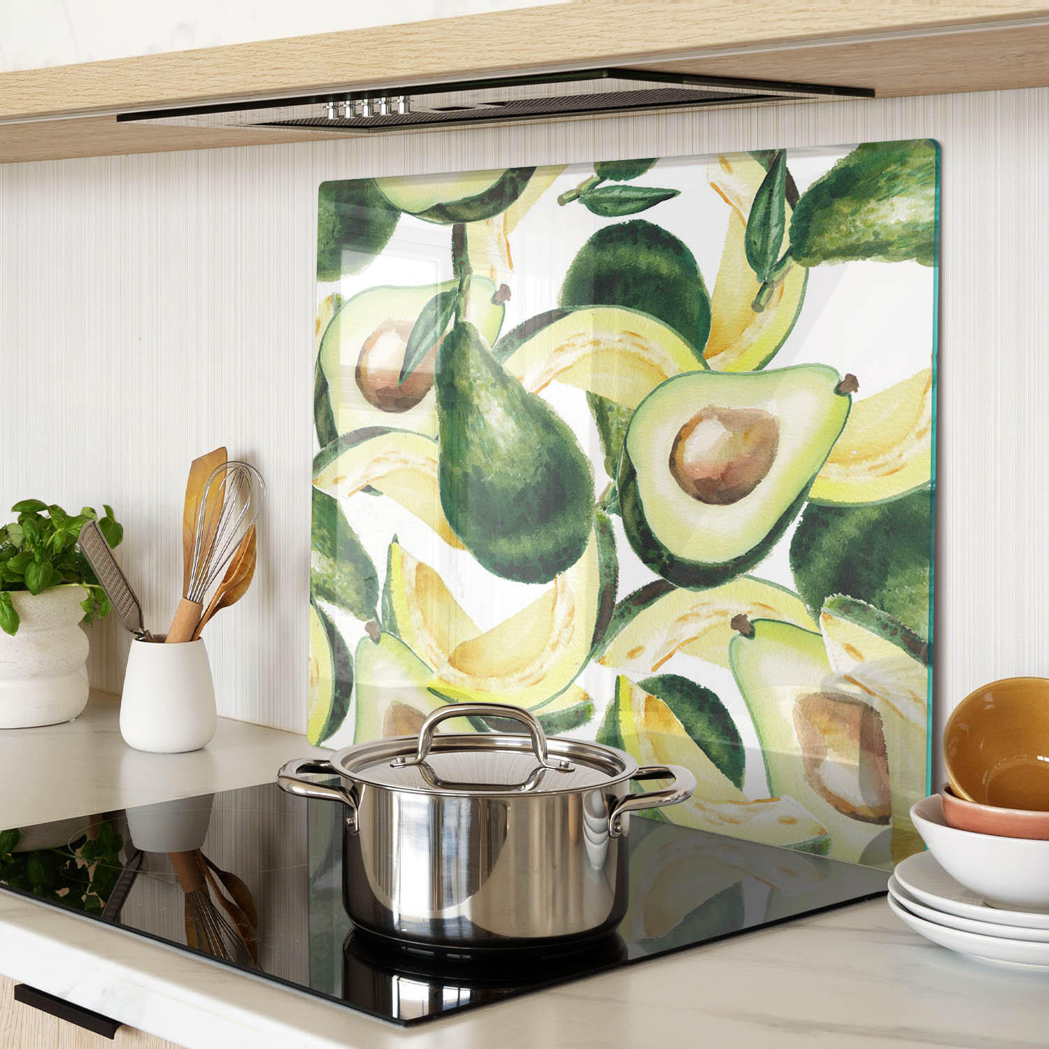 GLASPLATTE 60x52 cm Avocado - Grün, Glas (60/0.4/52cm) - TULUP