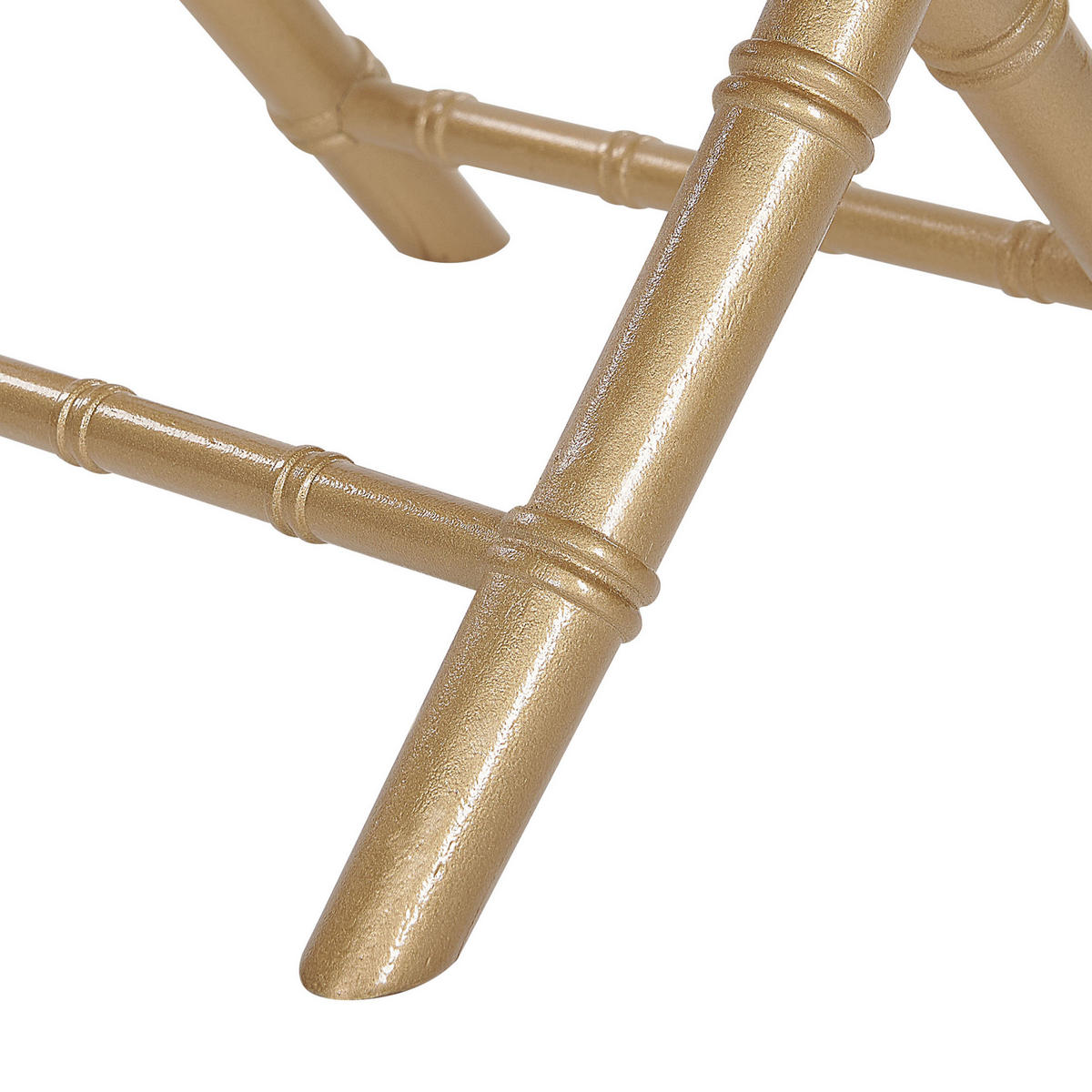 ESSZIMMERSTUHL 4er-Set Massivholz Gold Machias - Goldfarben, Holz (39/85/40cm) - Beliani
