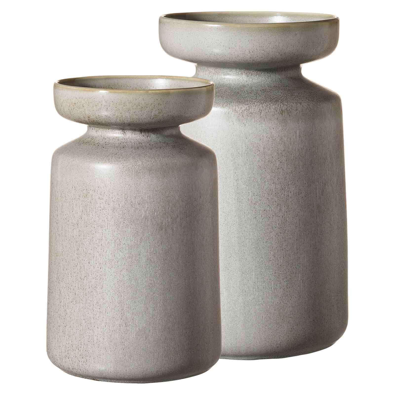VASEN-SET Imperia grau 2er Set - Grau, Keramik (1cm) - Ritzenhoff Breker